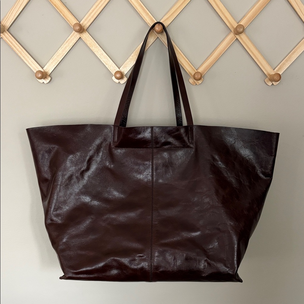 Zara cow leather oversized tote bag - Picture 7 of 8